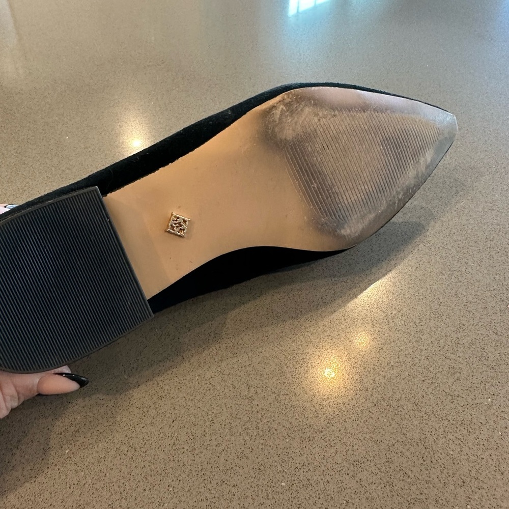 Nanette Lepore Frankie Suede Leather Pointed Toe Loafers - Picture 7 of 7